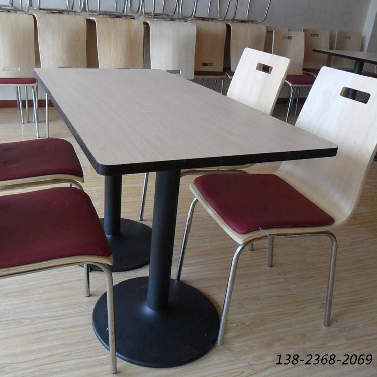 防火板四人桌，長方形餐桌，快餐廳桌椅